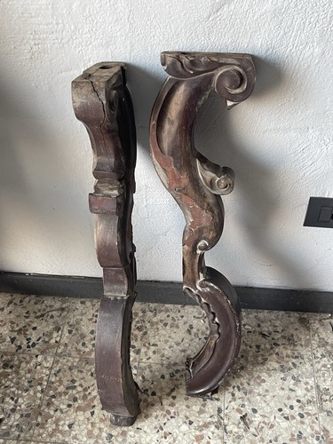 Legno intagliato antico mogano - legno,