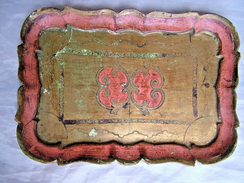 Antico vassoio legno - in,