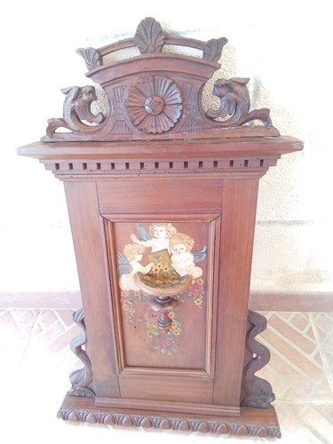 Antica alzatina legno con - antica,
