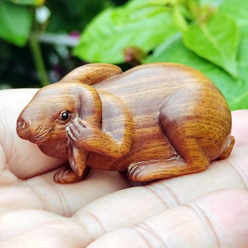 F122 netsuke legno di - f122,