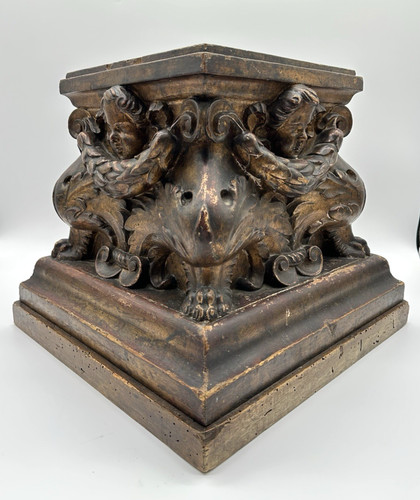 Capitello antico base legno - capitello,